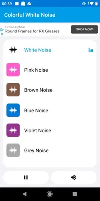 Colorful White Noise android App screenshot 1